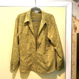 Chico’s zip up “sueded” top/jacket
